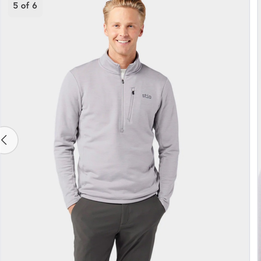 Stio Glide Power Stretch Half Zip Men’s XL Alloy Heather
